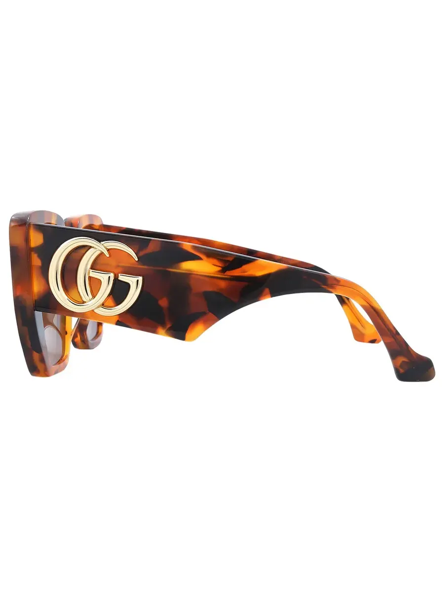 Женские солнцезащитные очки Gucci Brown Geometric GG0956S 007 54 — изображение 4 из 6, хавана