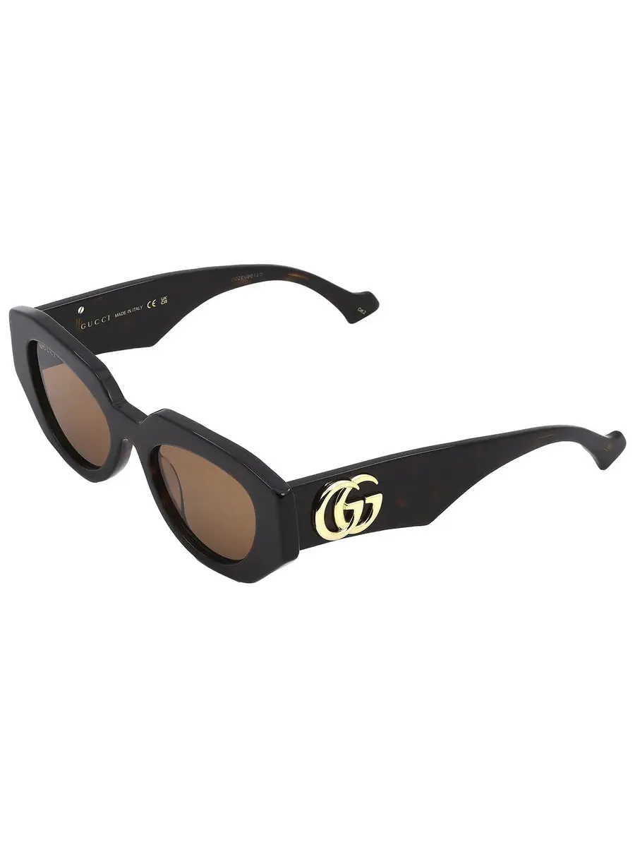 Женские солнцезащитные очки Gucci Brown Geometric GG1421S 002 51 — изображение 5 из 6, хавана