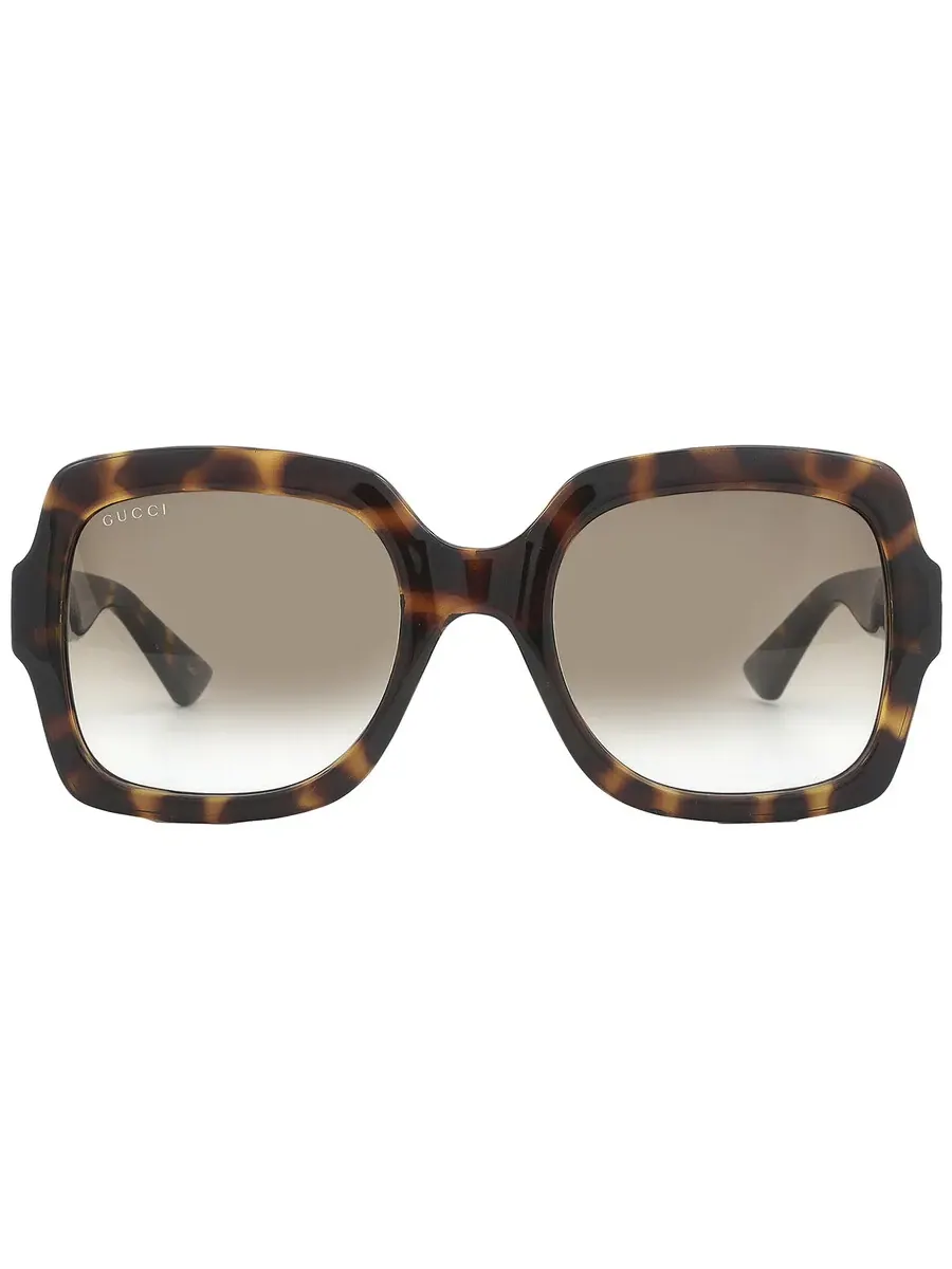 Женские солнцезащитные очки Gucci квадратные коричневые градиентные GG1337S 003 54