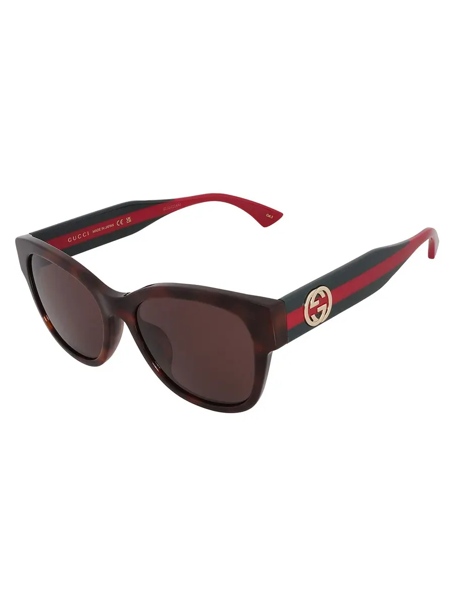 Женские солнцезащитные очки Gucci коричневые овальные GG1866SK 002 56 — изображение 3 из 5, хавана