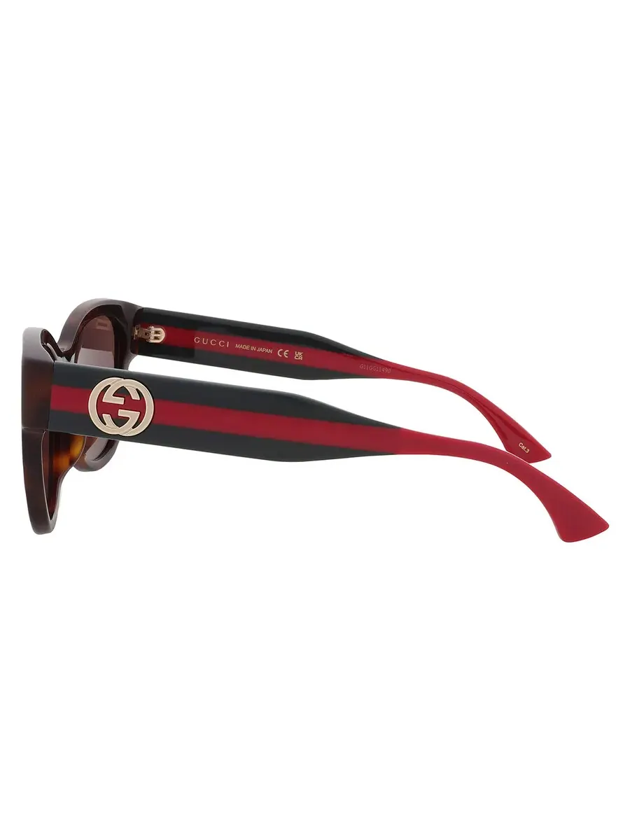 Женские солнцезащитные очки Gucci коричневые овальные GG1866SK 002 56 — изображение 4 из 5, хавана