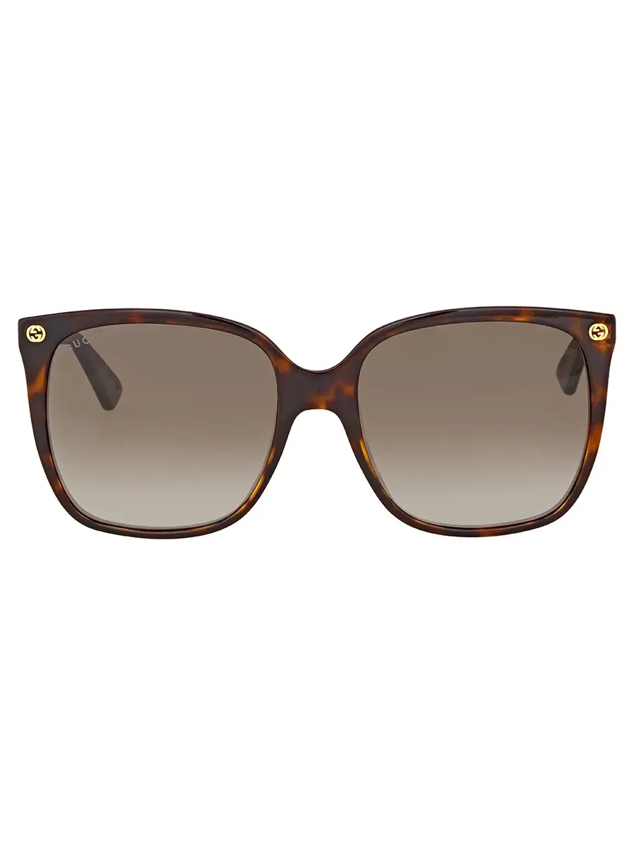 Очки для женщин Gucci Brown Gradient Cat Eye GG0022S 003 57
