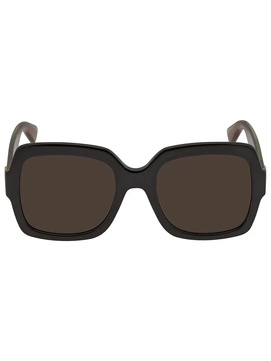 Женские солнцезащитные очки Gucci Brown Square GG0036SN 002 54, зеленый/черный