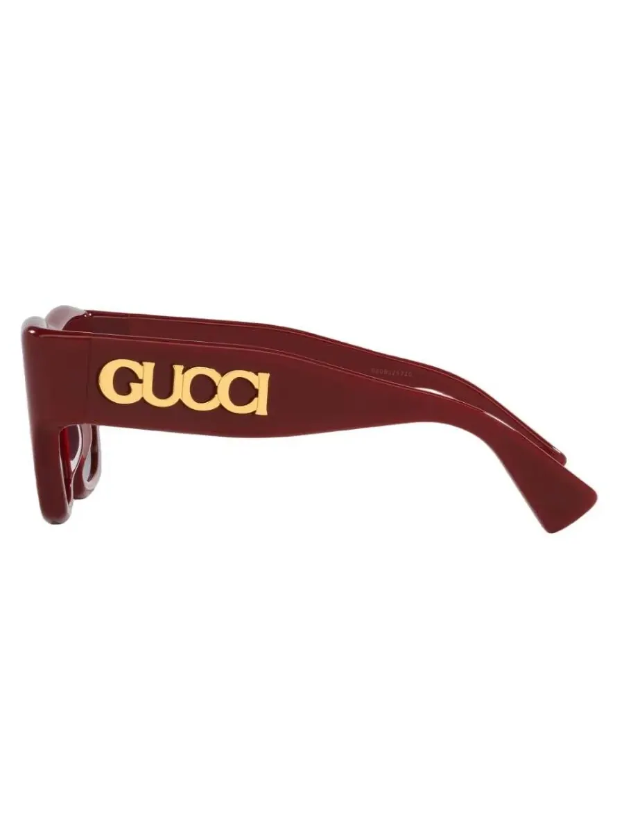 Женские солнцезащитные очки Gucci Brown Square GG1772S 003 52 — изображение 3 из 4, бордовый