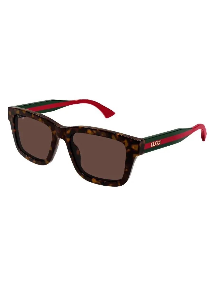 Мужские солнцезащитные очки Gucci Brown Square GG1869S 002 53 — изображение 2 из 4, хавана