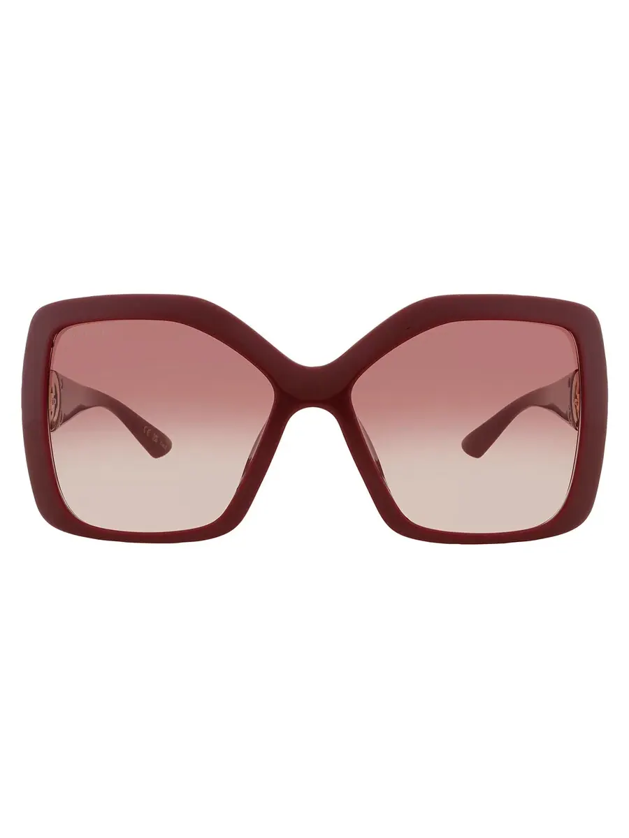 Женские солнцезащитные очки Gucci Burgundy Gradient Square GG2015S 002 59
