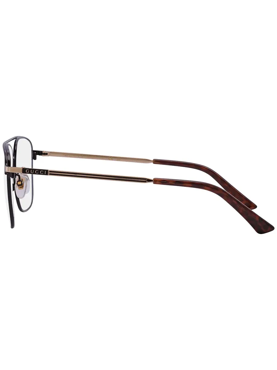 Мужские очки Gucci Demo Navigator GG0833O 001 55, черный/золотой — 4