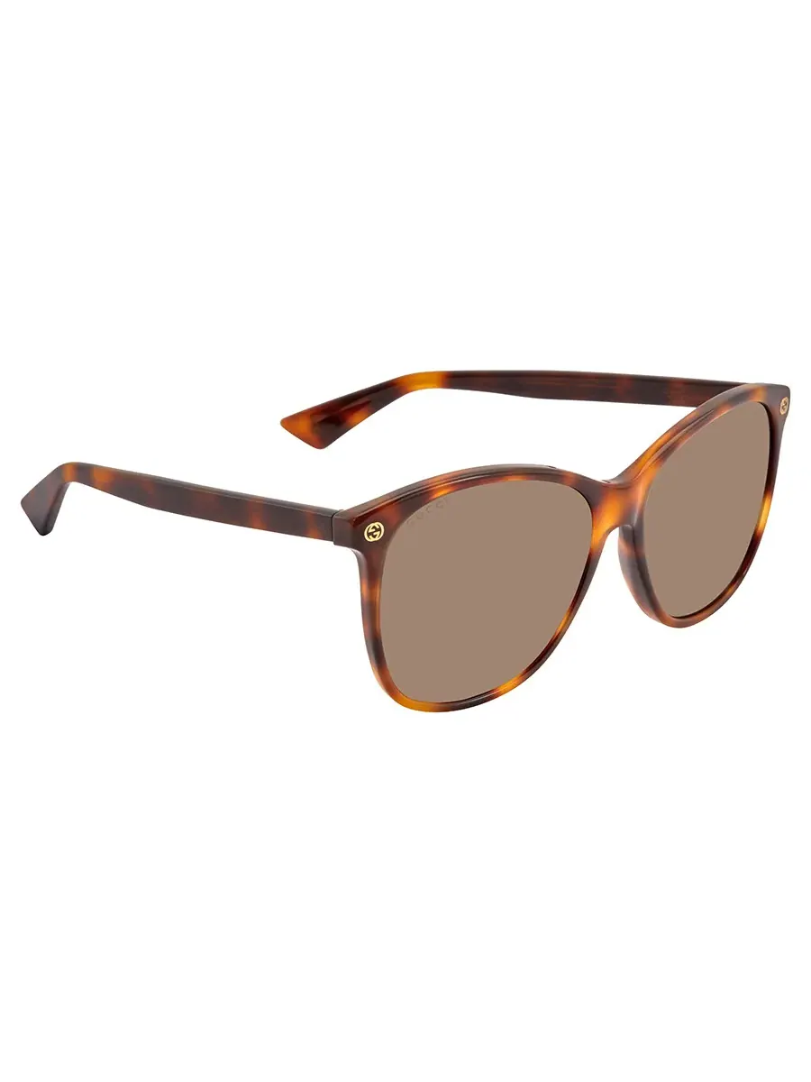 Солнцезащитные очки для женщин Gucci GG0024 коричневые овальные GG0024S 002 58