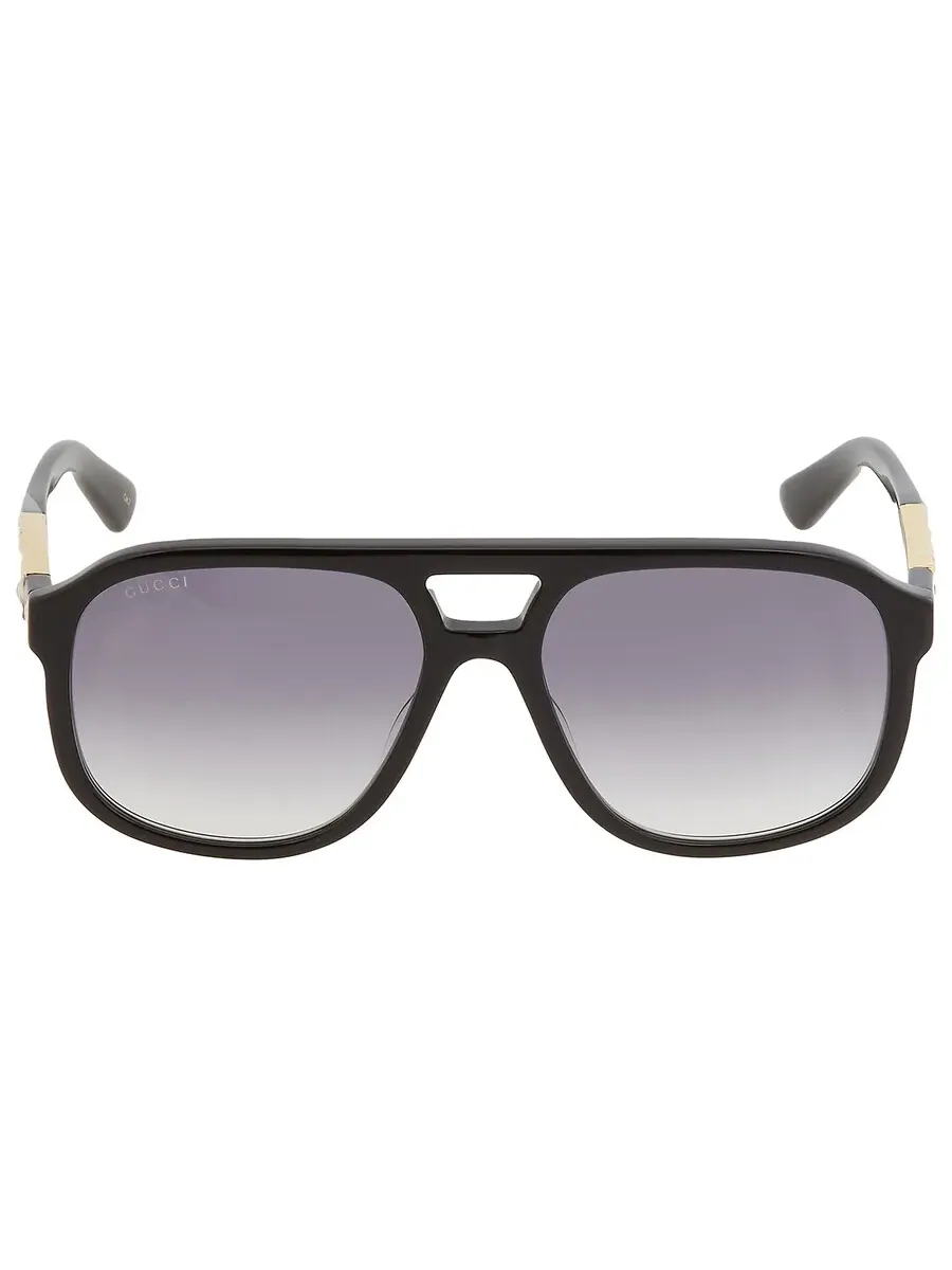 Солнцезащитные очки Gucci Pilot унисекс серого градиента GG1188S 002 58