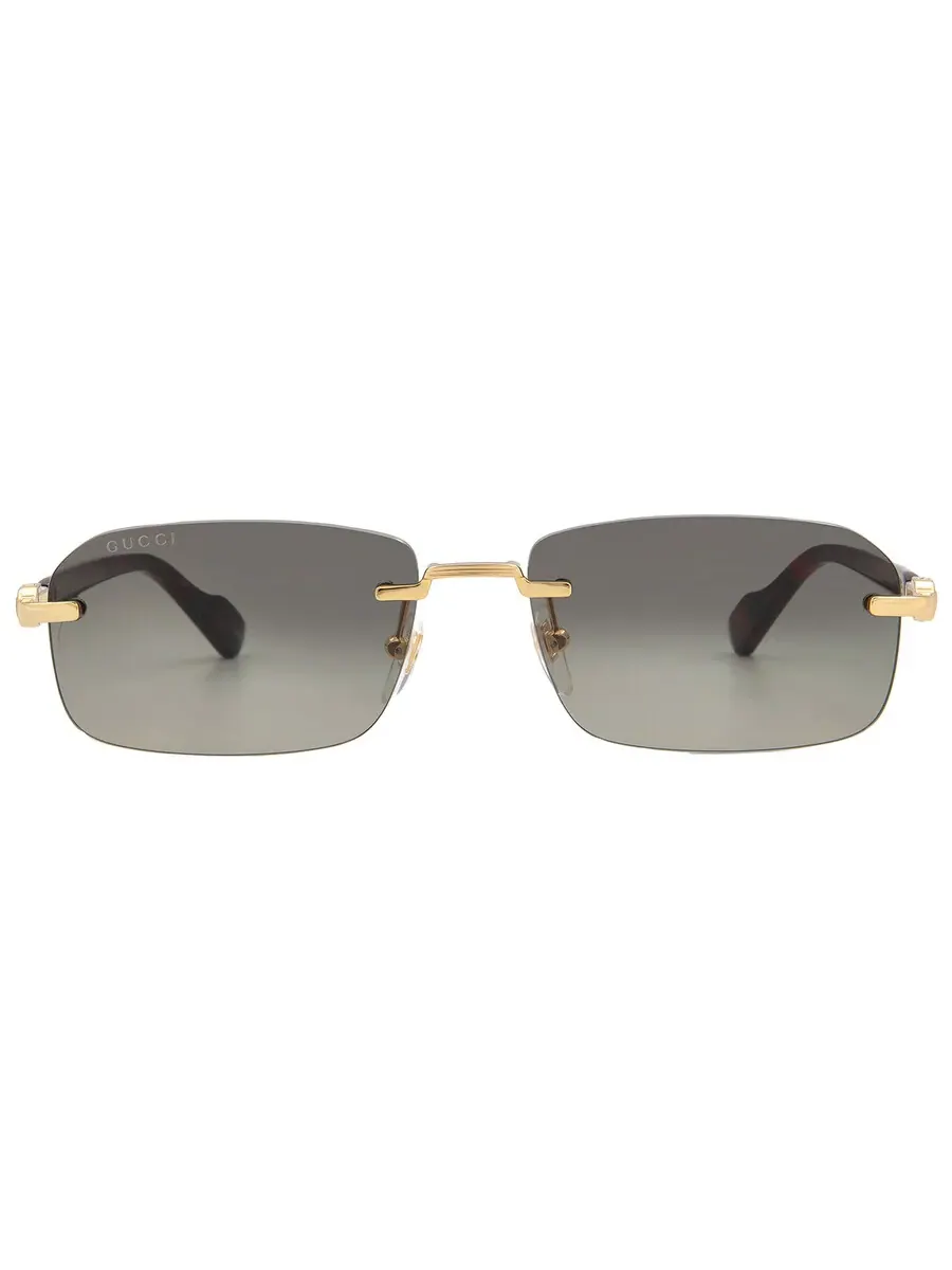 Мужские прямоугольные солнцезащитные очки Gucci серого градиента GG1221S 006 56