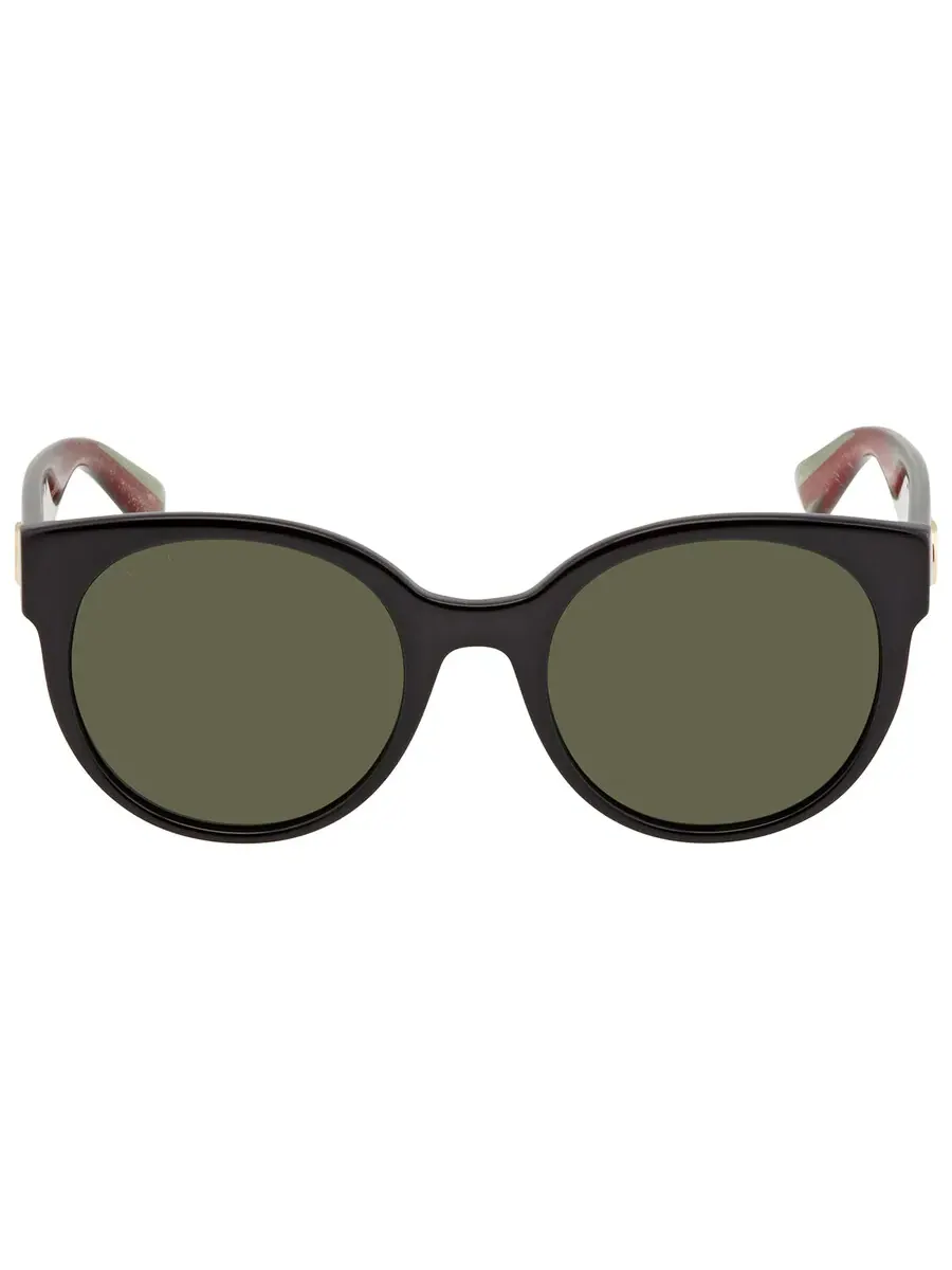 Женские круглые солнцезащитные очки Gucci Green GG0035SN 002 54
