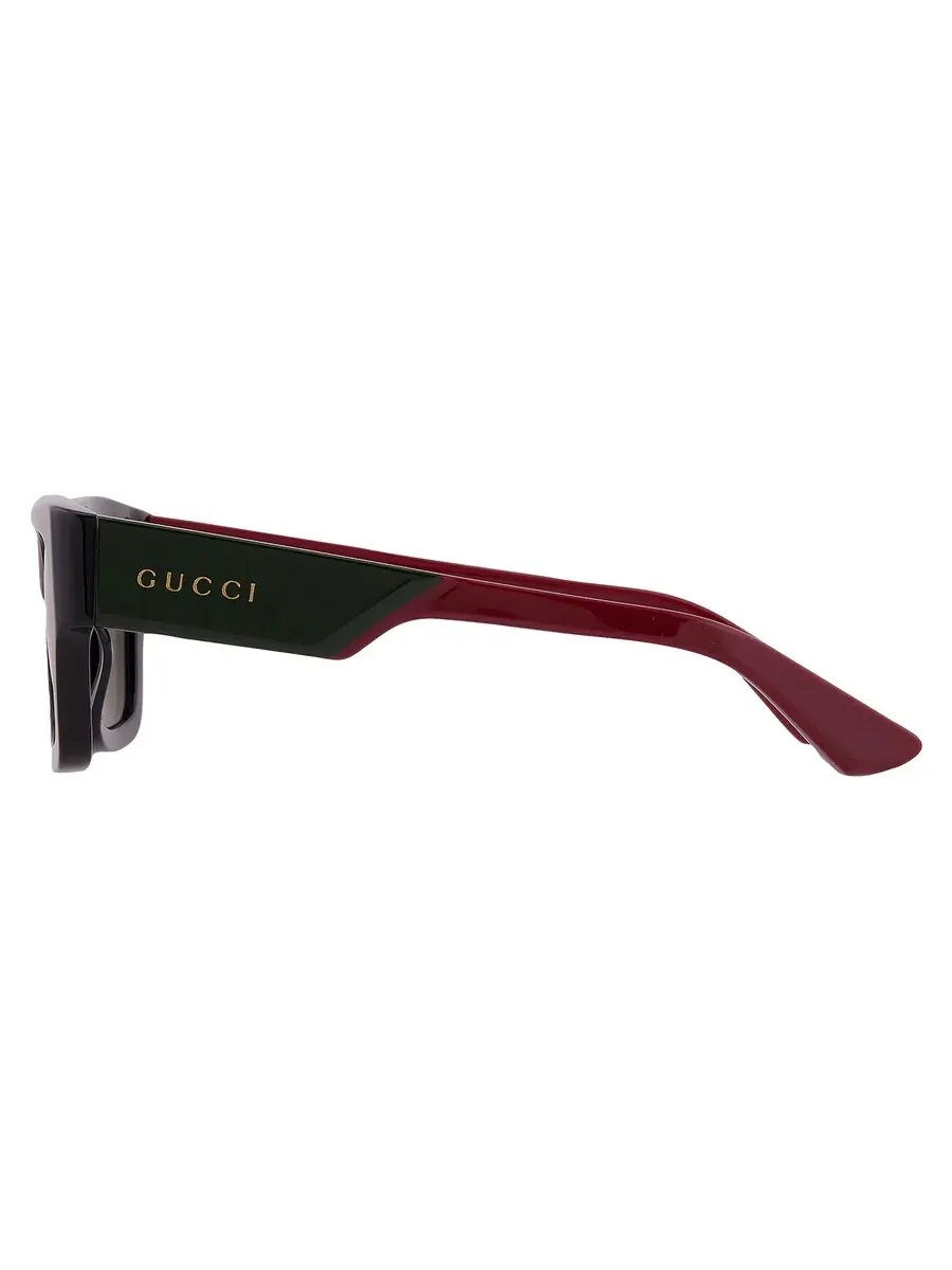 Мужские солнцезащитные очки Gucci Green Square GG1668S 003 52 — изображение 4 из 5, зеленый