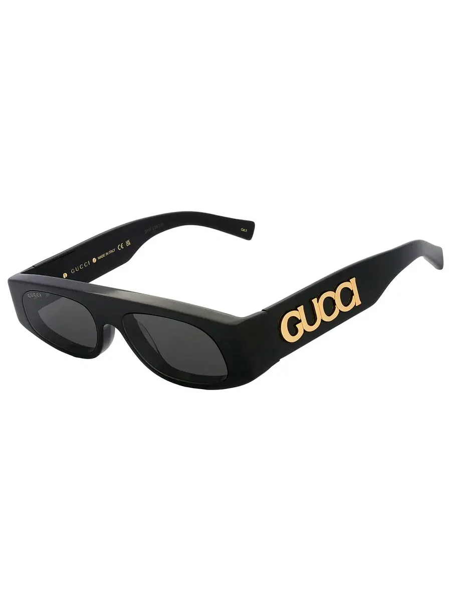 Женские солнцезащитные очки Gucci серого цвета с оправой Browline GG1771S 001 51 — изображение 4 из 6, черный