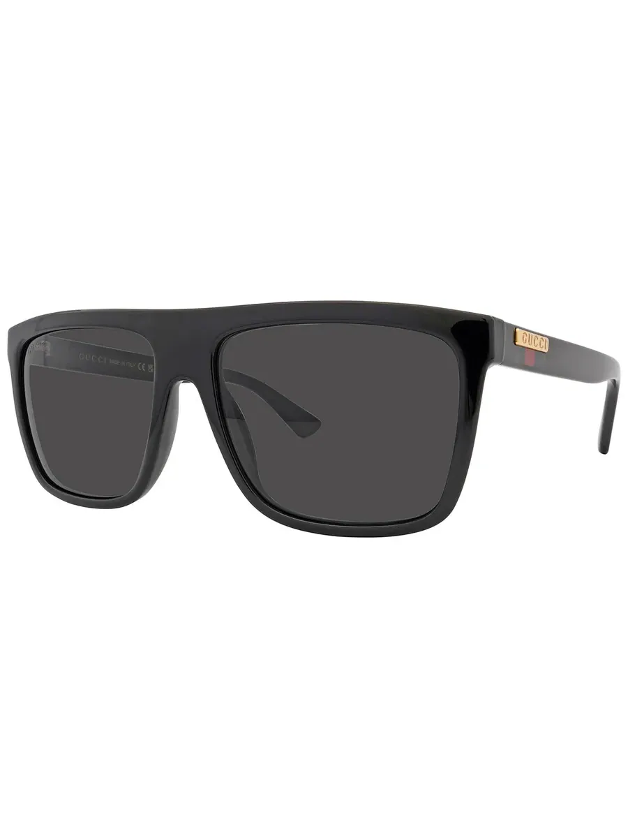 Мужские солнцезащитные очки Gucci серого цвета Browline GG0748S 001 59 — изображение 3 из 6, серый