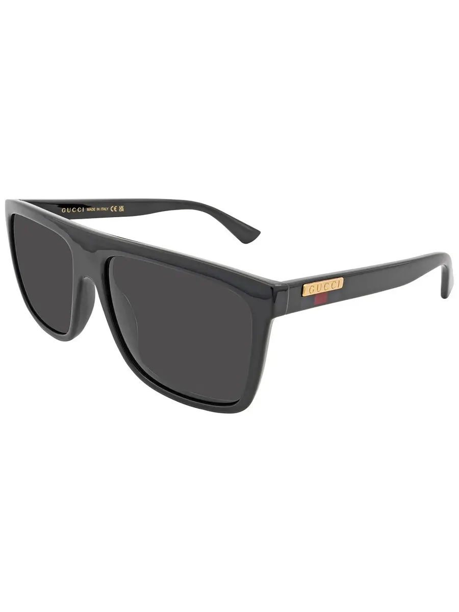 Мужские солнцезащитные очки Gucci серого цвета Browline GG0748S 001 59 — изображение 4 из 6, серый