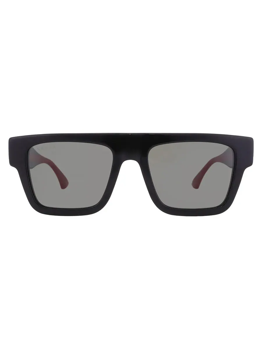 Мужские солнцезащитные очки Gucci серого цвета с оправой Browline GG1868S 001 53