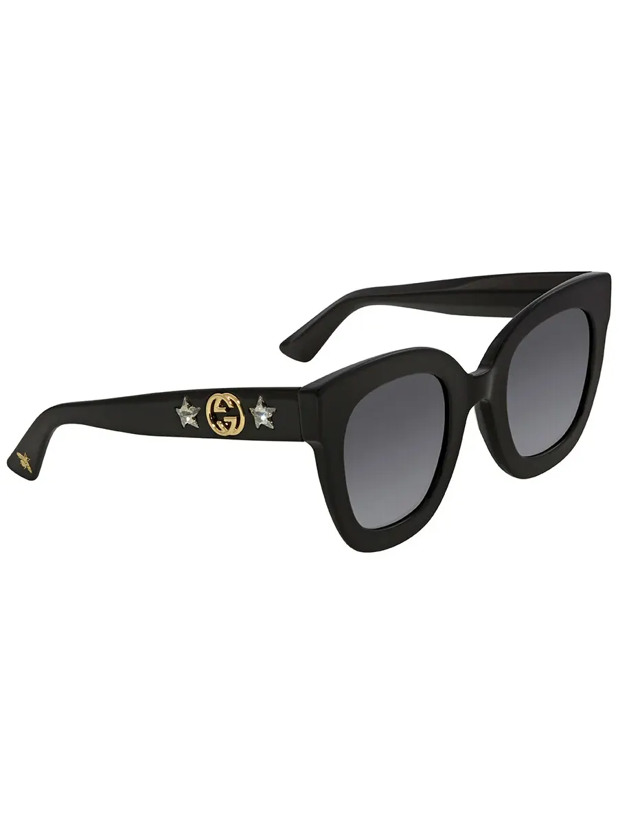Женские солнцезащитные очки Gucci Grey Butterfly GG0208S 001 49 — изображение 3 из 5, серый