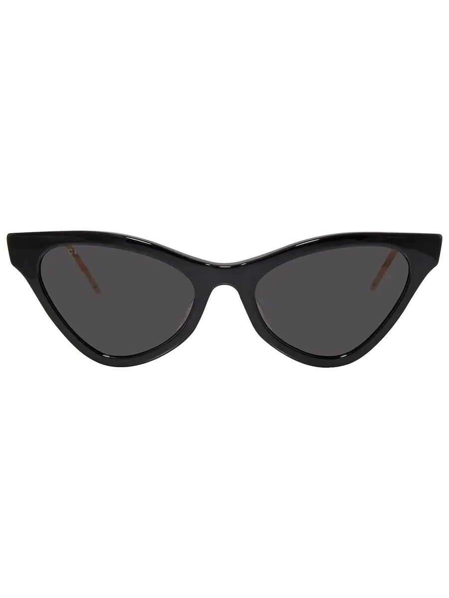 Очки солнцезащитные женские Gucci серого цвета в форме кошачьего глаза GG0597S-001 55