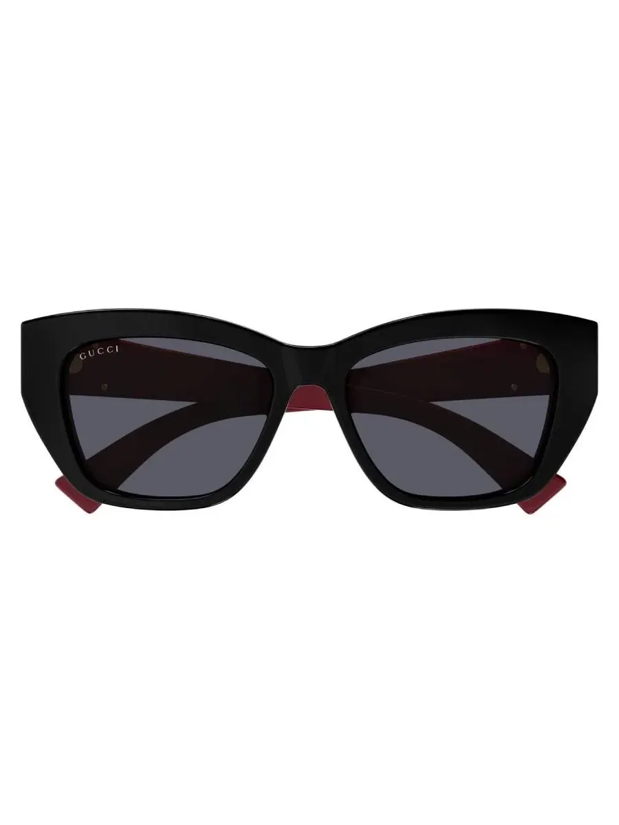 Женские солнцезащитные очки Gucci серого цвета в форме кошачьего глаза GG1844SA 004 55