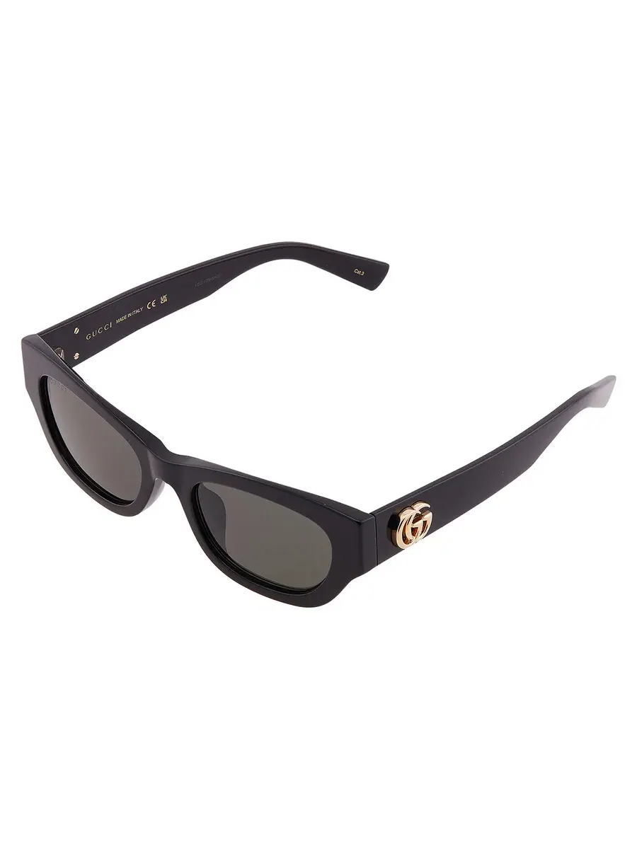 Женские солнцезащитные очки Gucci серого цвета в форме кошачьего глаза GG1954SA 001 53 — изображение 3 из 5, черный