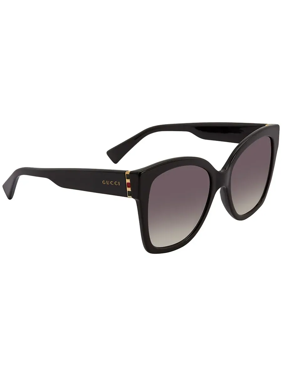 Женские солнцезащитные очки Gucci с серым градиентом и бабочкой GG0459S 001 54 — изображение 3 из 5, серый
