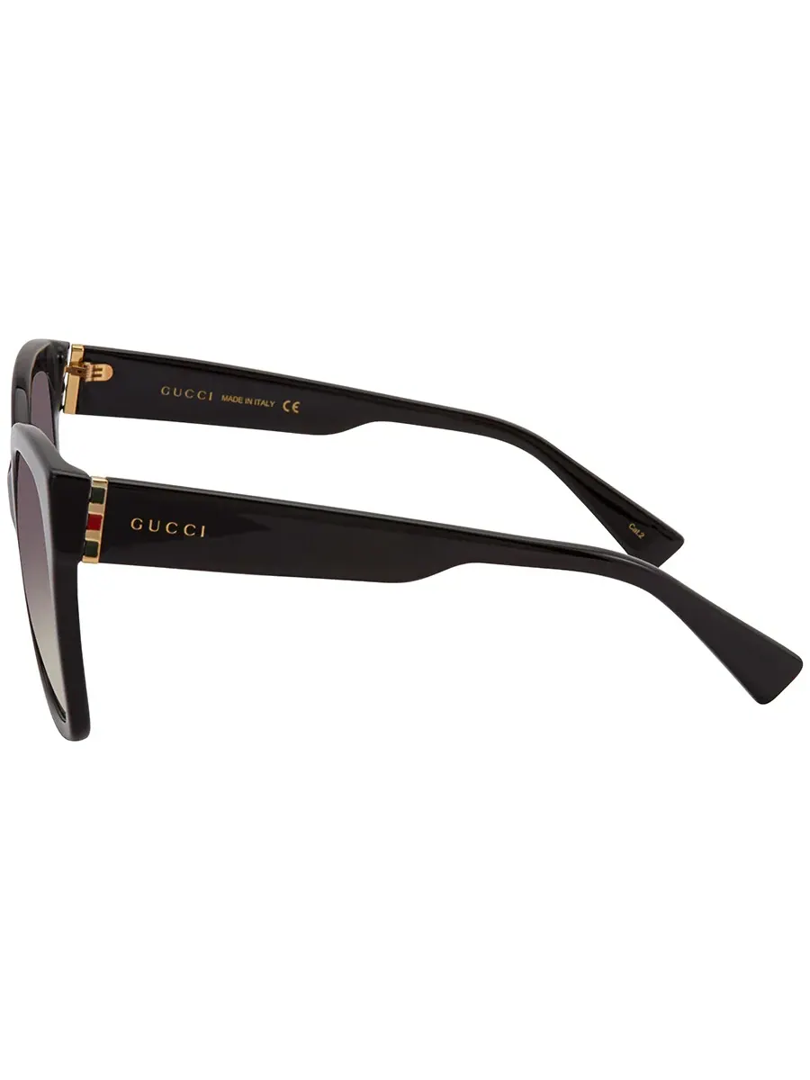 Женские солнцезащитные очки Gucci с серым градиентом и бабочкой GG0459S 001 54 — изображение 4 из 5, серый