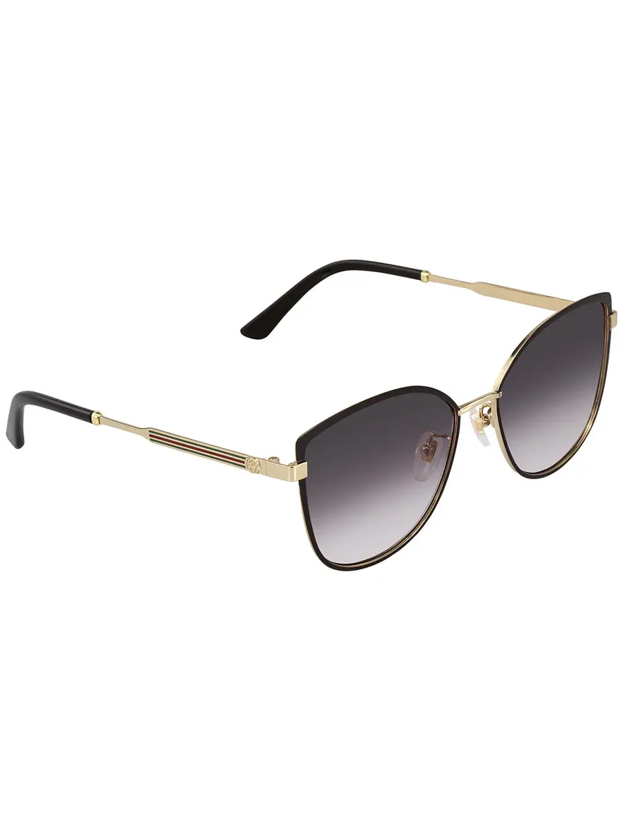 Очки для женщин Gucci серые градиентные cat eye GG0589SK 001 57 — изображение 2 из 4, черный