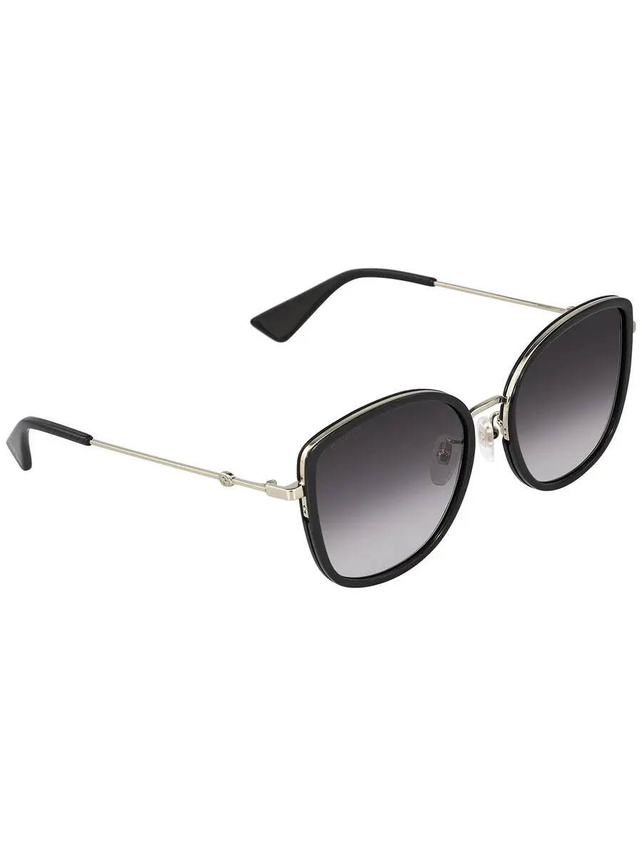 Женские солнцезащитные очки Gucci серого градиента "кошачий глаз" GG0606SK 001 56 — изображение 3 из 5, серый
