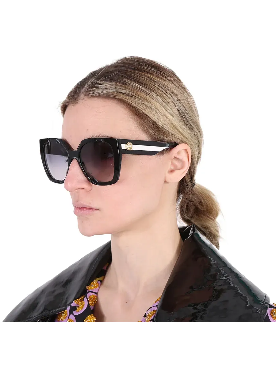 Женские солнцезащитные очки Gucci с серым градиентом и бабочкой GG1300S 004 55 — изображение 2 из 7, серый