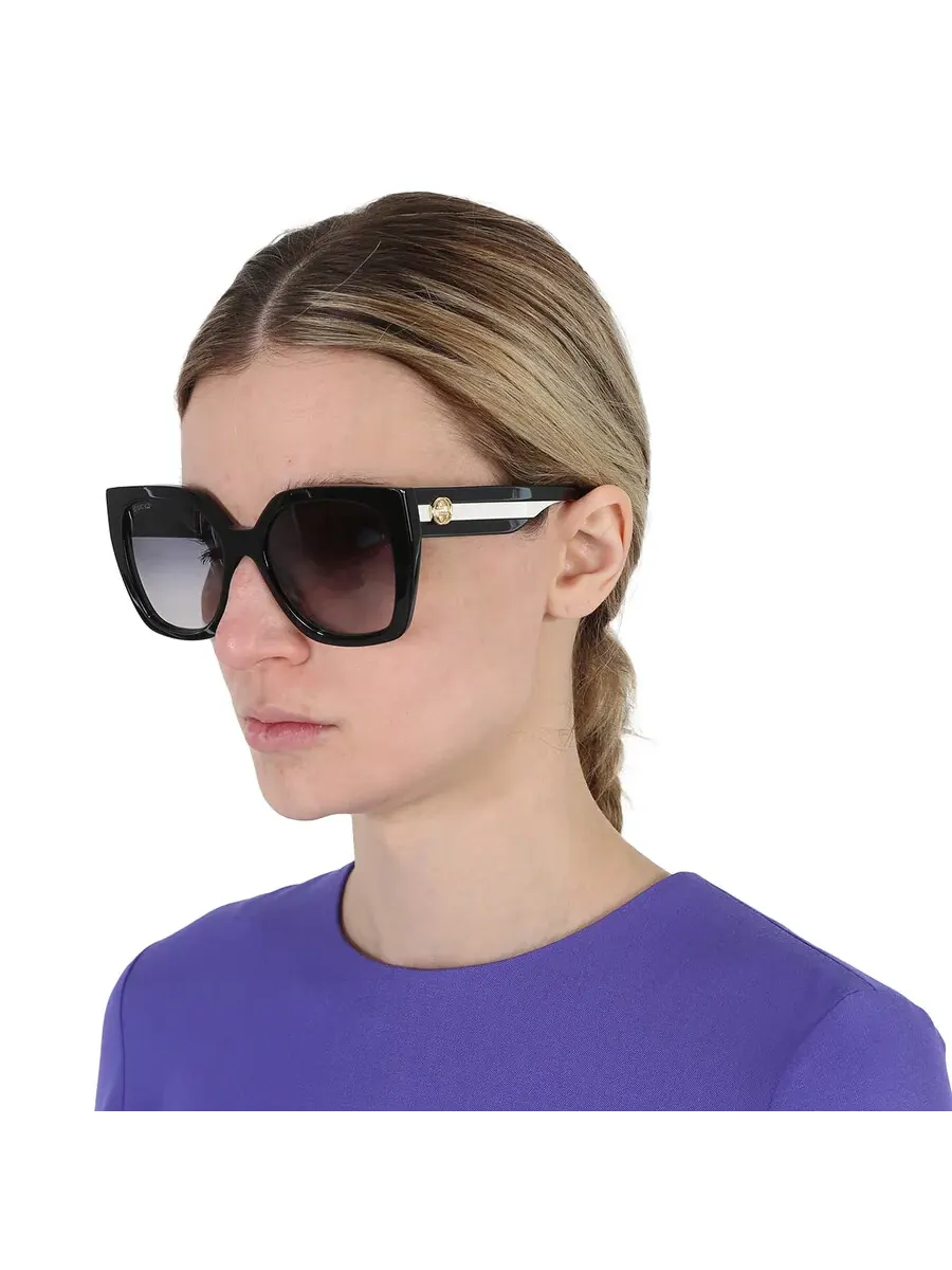 Женские солнцезащитные очки Gucci с серым градиентом и бабочкой GG1300S 004 55 — изображение 3 из 7, серый