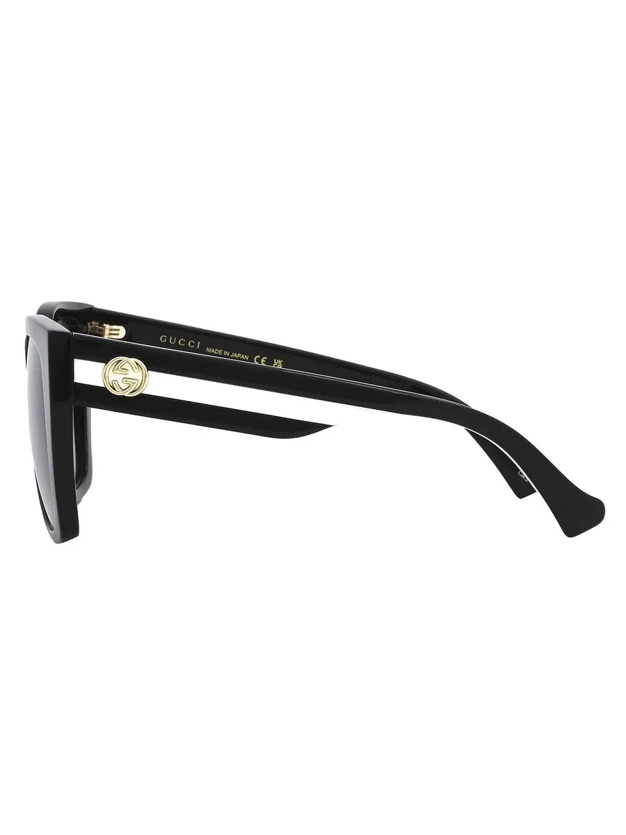 Женские солнцезащитные очки Gucci с серым градиентом и бабочкой GG1300S 004 55 — изображение 5 из 7, серый