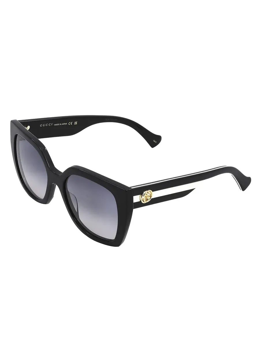 Женские солнцезащитные очки Gucci с серым градиентом и бабочкой GG1300S 004 55 — изображение 6 из 7, серый