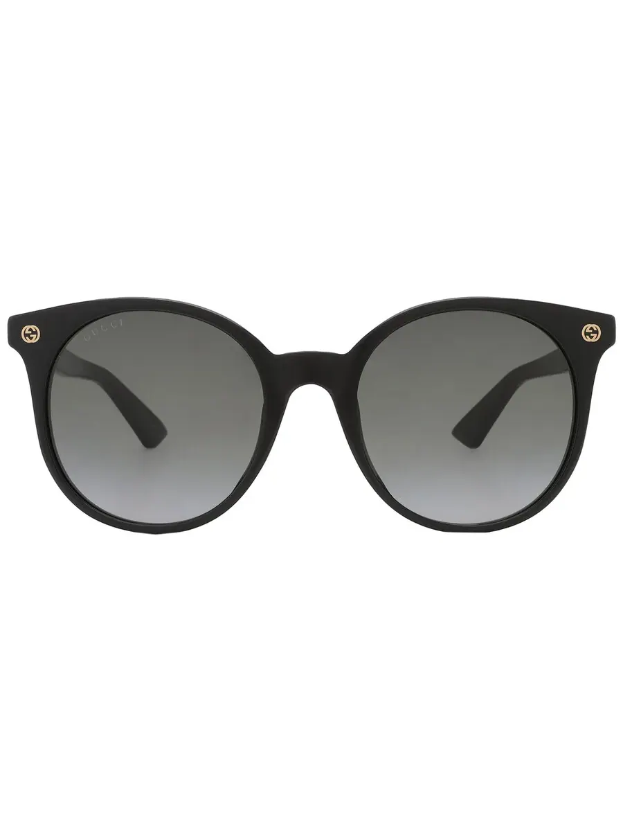Женские солнцезащитные очки Gucci серого градиента круглой формы GG0091S 001 52