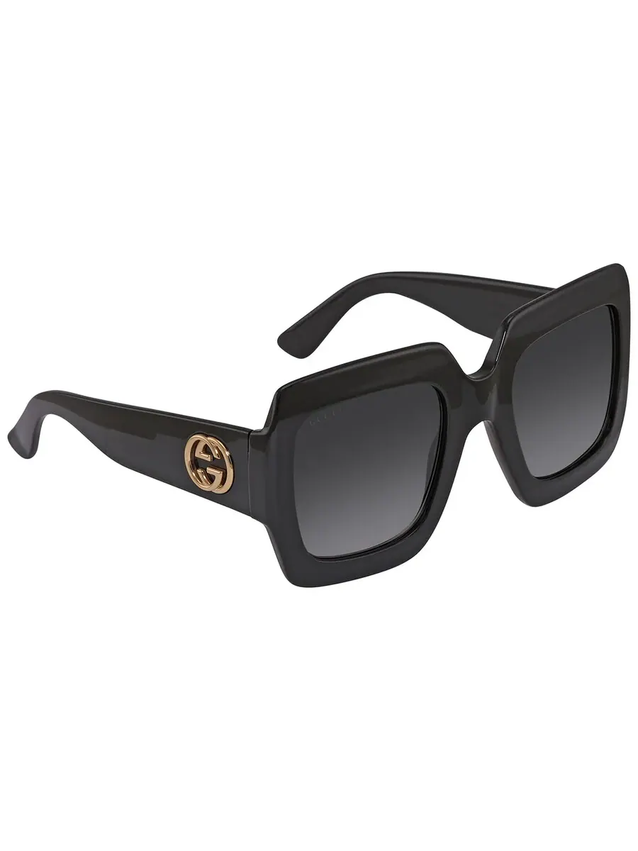 Женские солнцезащитные очки Gucci серого градиента квадратной формы GG0053SN 001 54 — изображение 3 из 5, серый