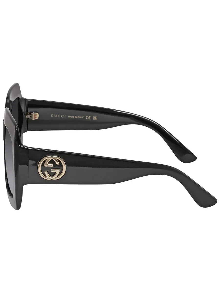 Женские солнцезащитные очки Gucci серого градиента квадратной формы GG0053SN 001 54 — изображение 4 из 5, серый