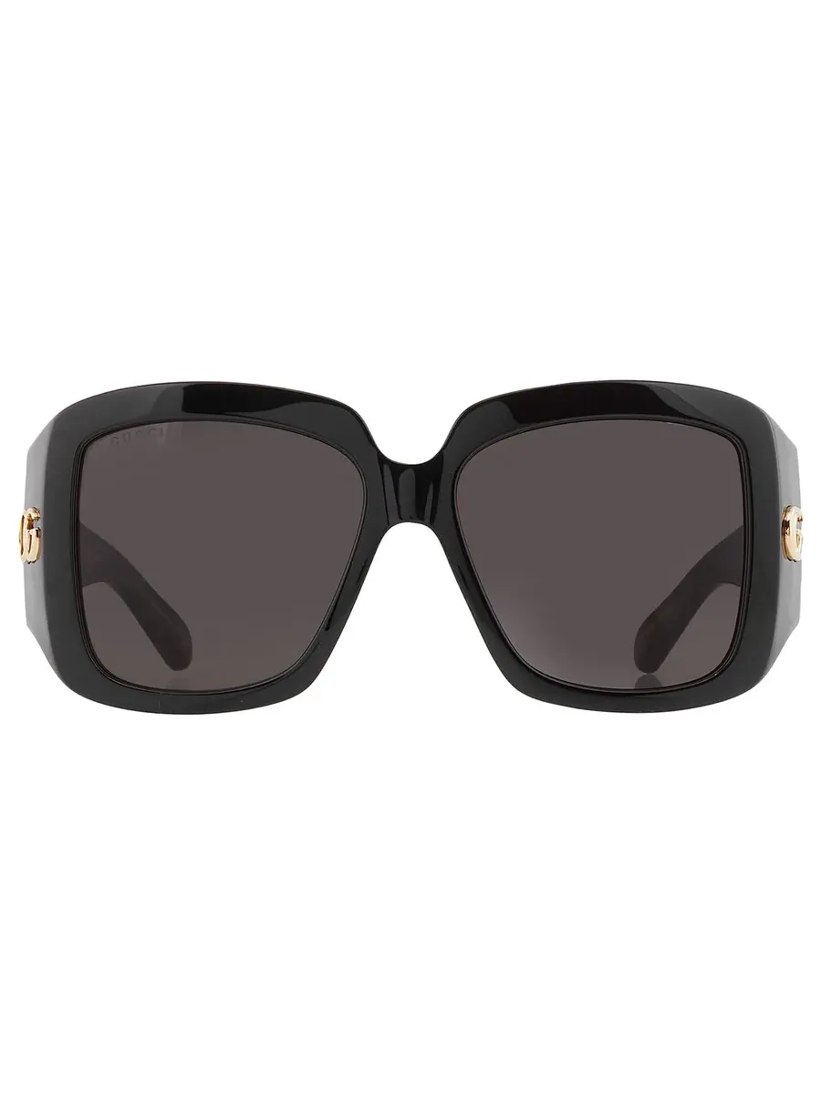 Женские квадратные солнцезащитные очки Gucci серого цвета GG1402S 001 55