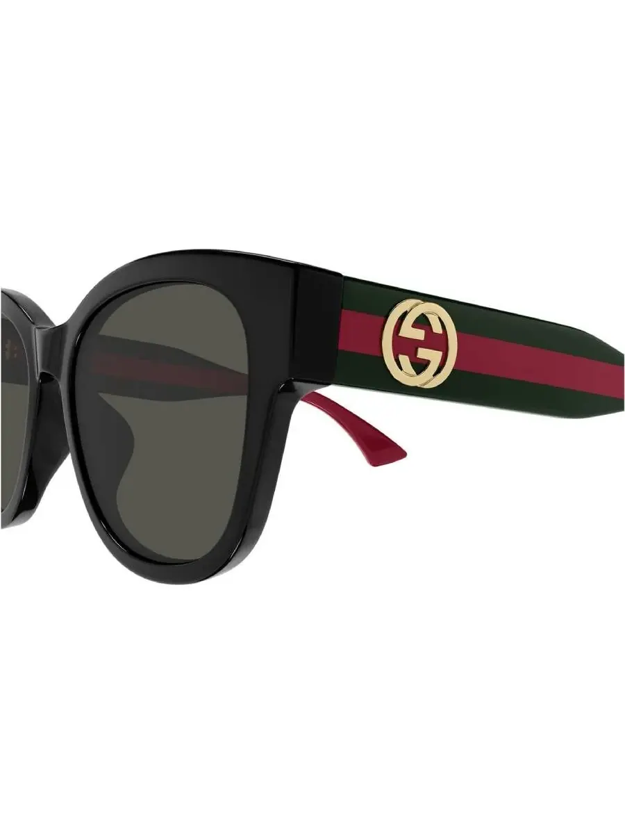 Женские солнцезащитные очки Gucci Grey Navigator GG1866SK 001 56 — изображение 3 из 4, зеленый