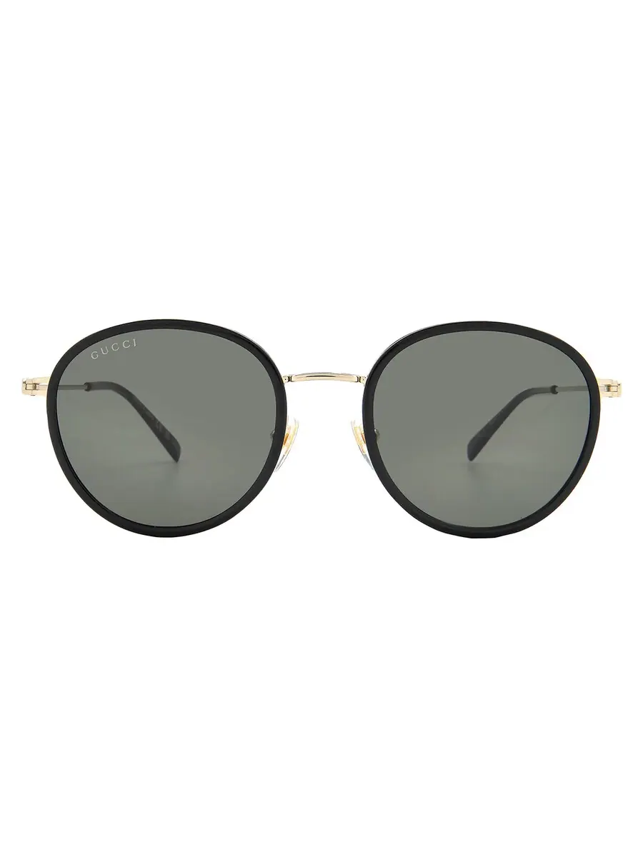 Женские солнцезащитные очки Gucci серого овального цвета GG1849S 001 51, черный/золотой