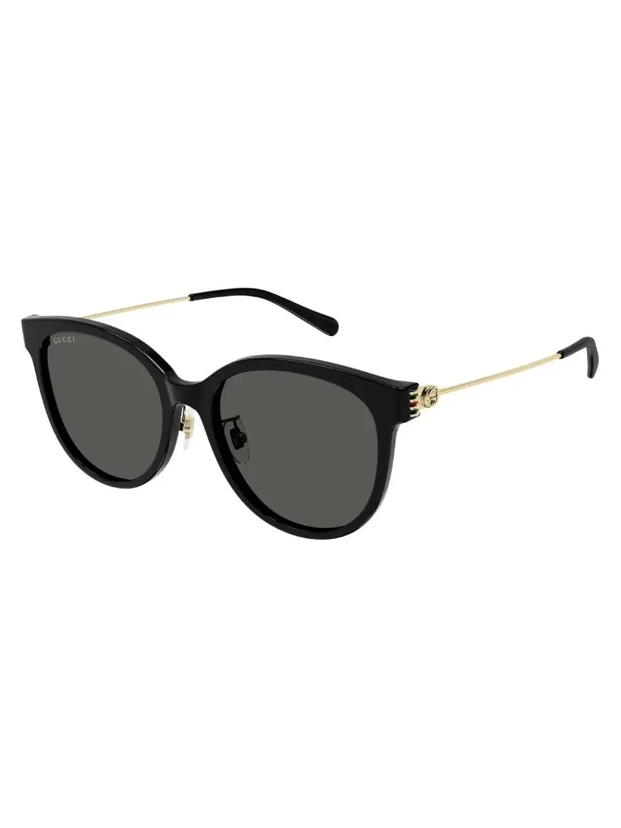 Женские солнцезащитные очки Gucci Grey Phantos GG1883SK 001 56, черный/золотой — изображение 2 из 3, черный/золотистый