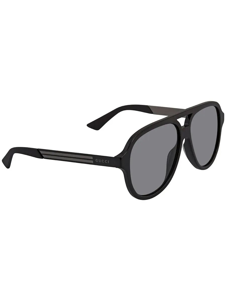 Мужские солнцезащитные очки Gucci серого цвета "Пилот" GG0688S 001 59 — изображение 3 из 5, серый