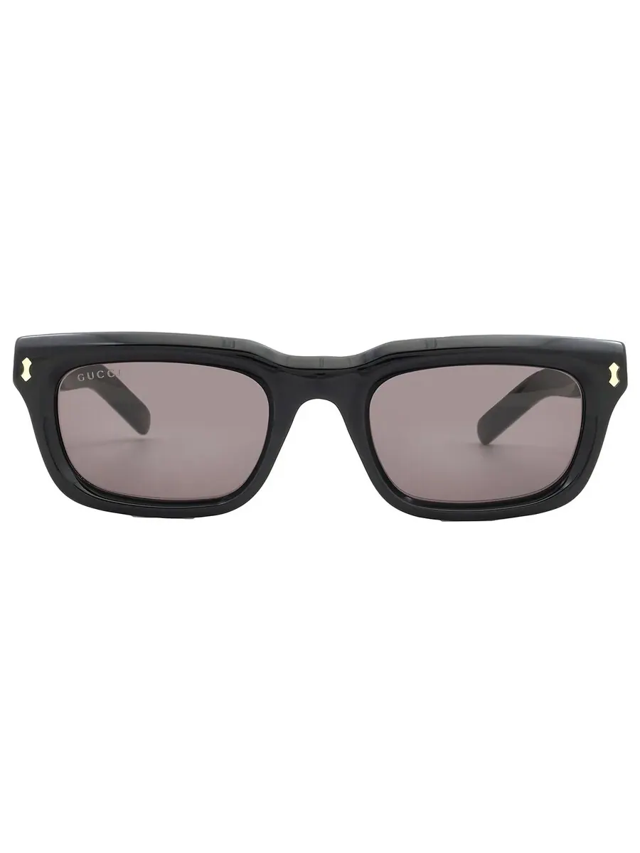 Серые мужские прямоугольные солнцезащитные очки Gucci GG1524S 001 51