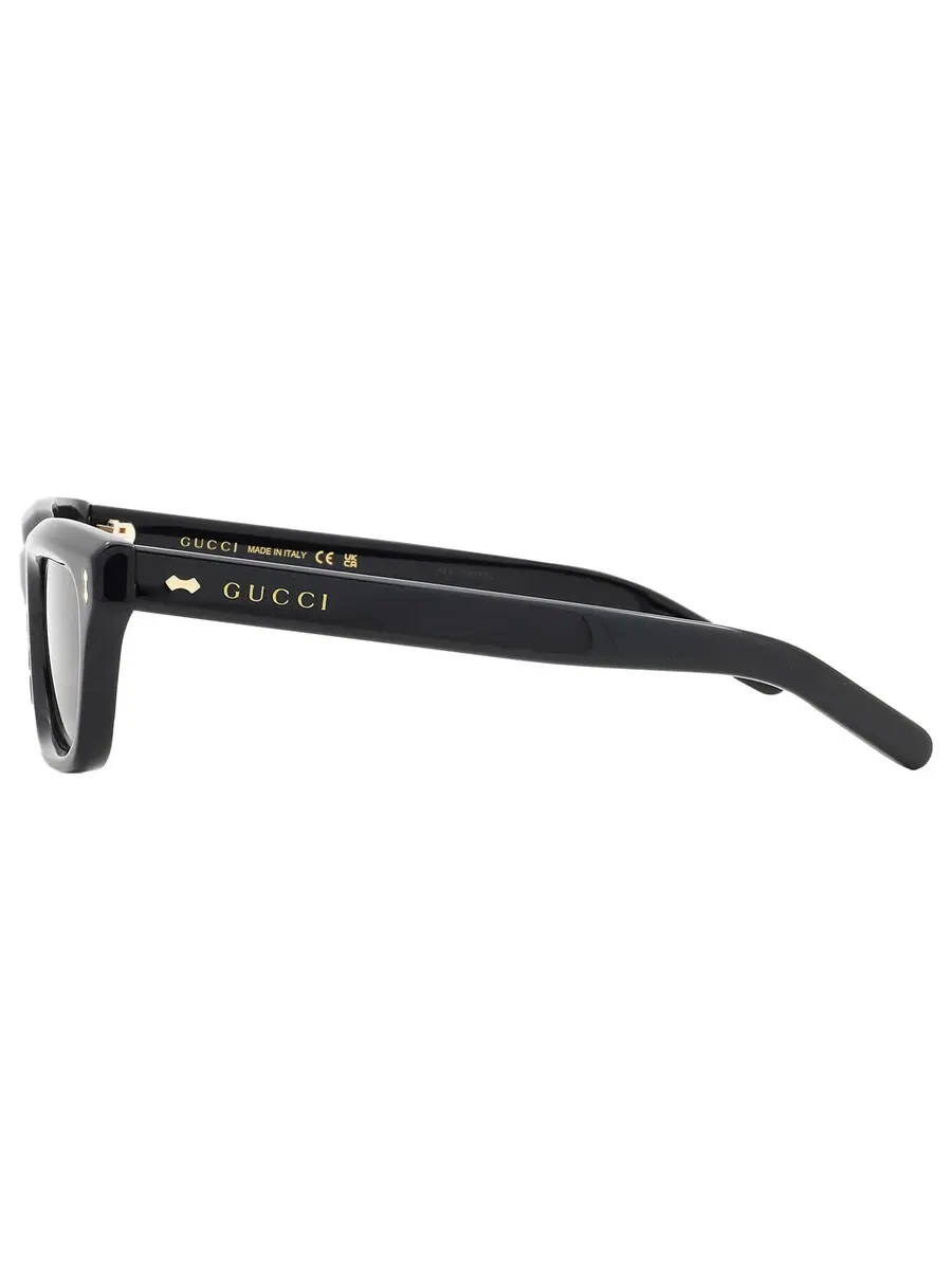 Серые мужские прямоугольные солнцезащитные очки Gucci GG1524S 001 51 — изображение 4 из 6, черный