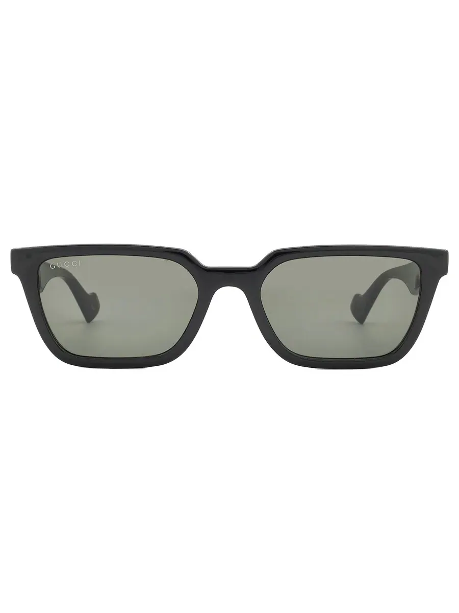 Серые мужские прямоугольные солнцезащитные очки Gucci GG1539S 001 55