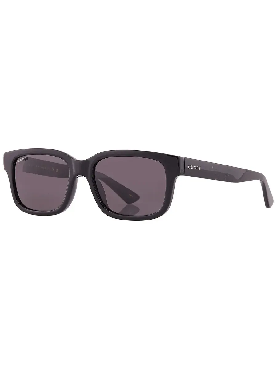 Серые мужские прямоугольные солнцезащитные очки Gucci GG1583S 001 56 — изображение 3 из 6, черный