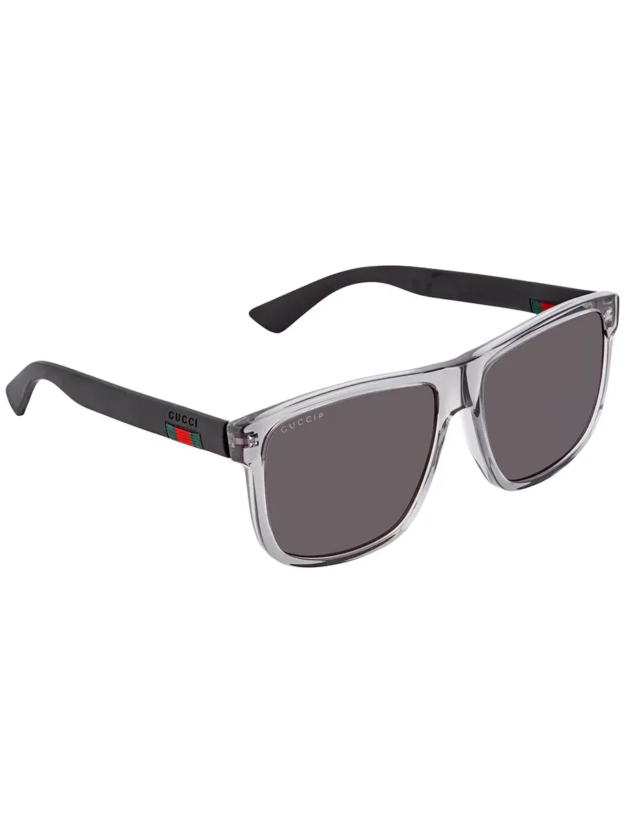 Мужские солнцезащитные очки Gucci Grey Square GG0010S 004 58 — изображение 3 из 5, серый