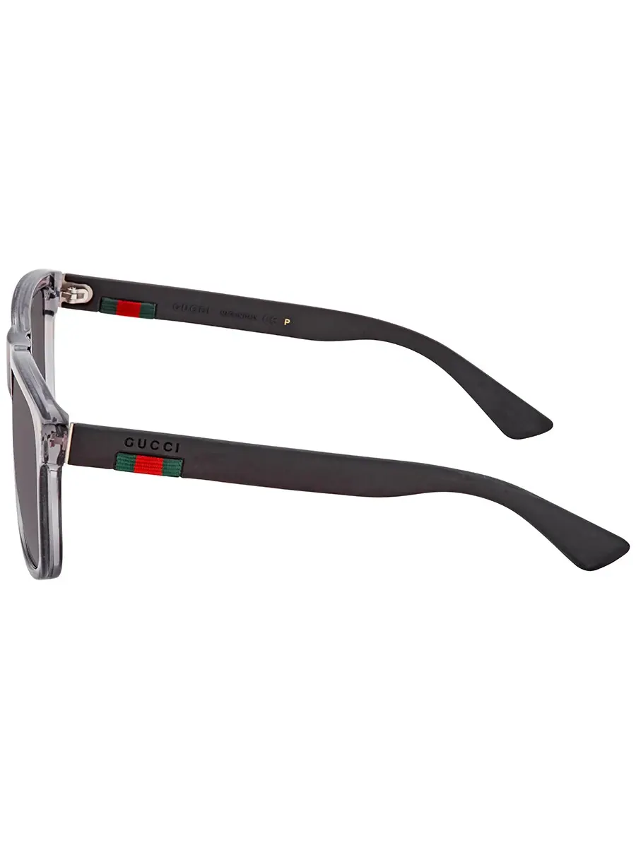 Мужские солнцезащитные очки Gucci Grey Square GG0010S 004 58 — изображение 4 из 5, серый