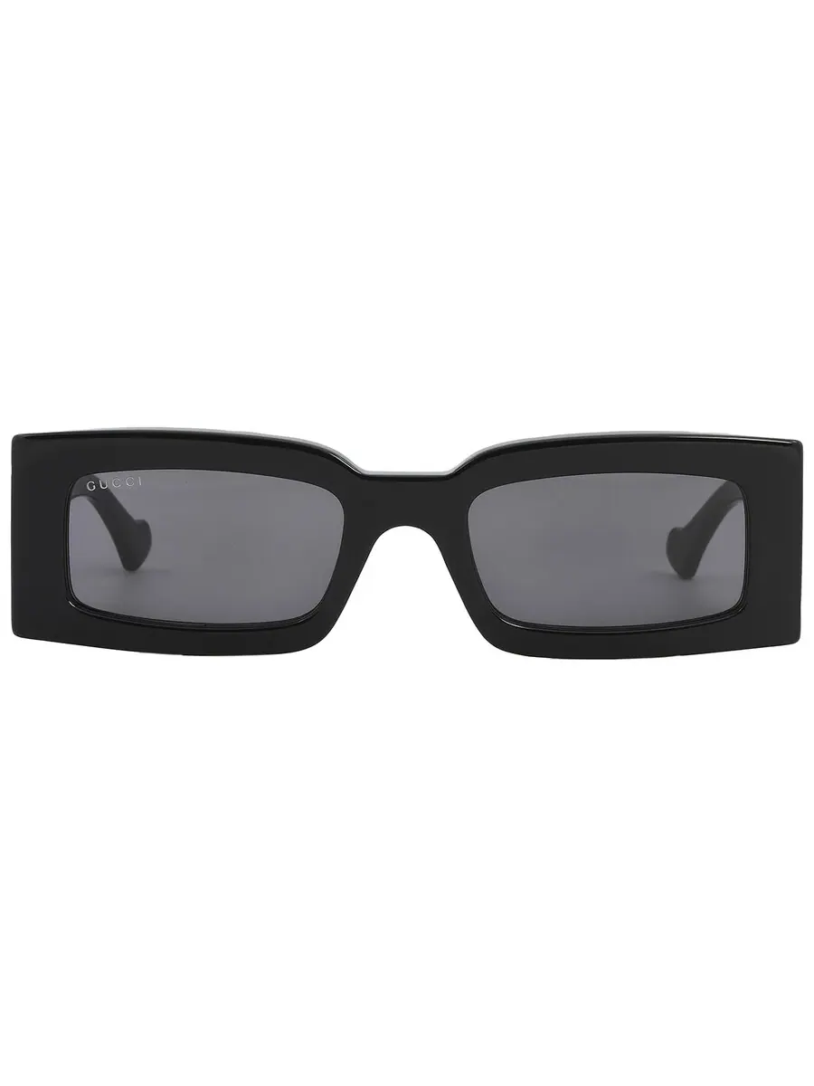 Серые прямоугольные солнцезащитные очки Gucci GG1425S 001 53