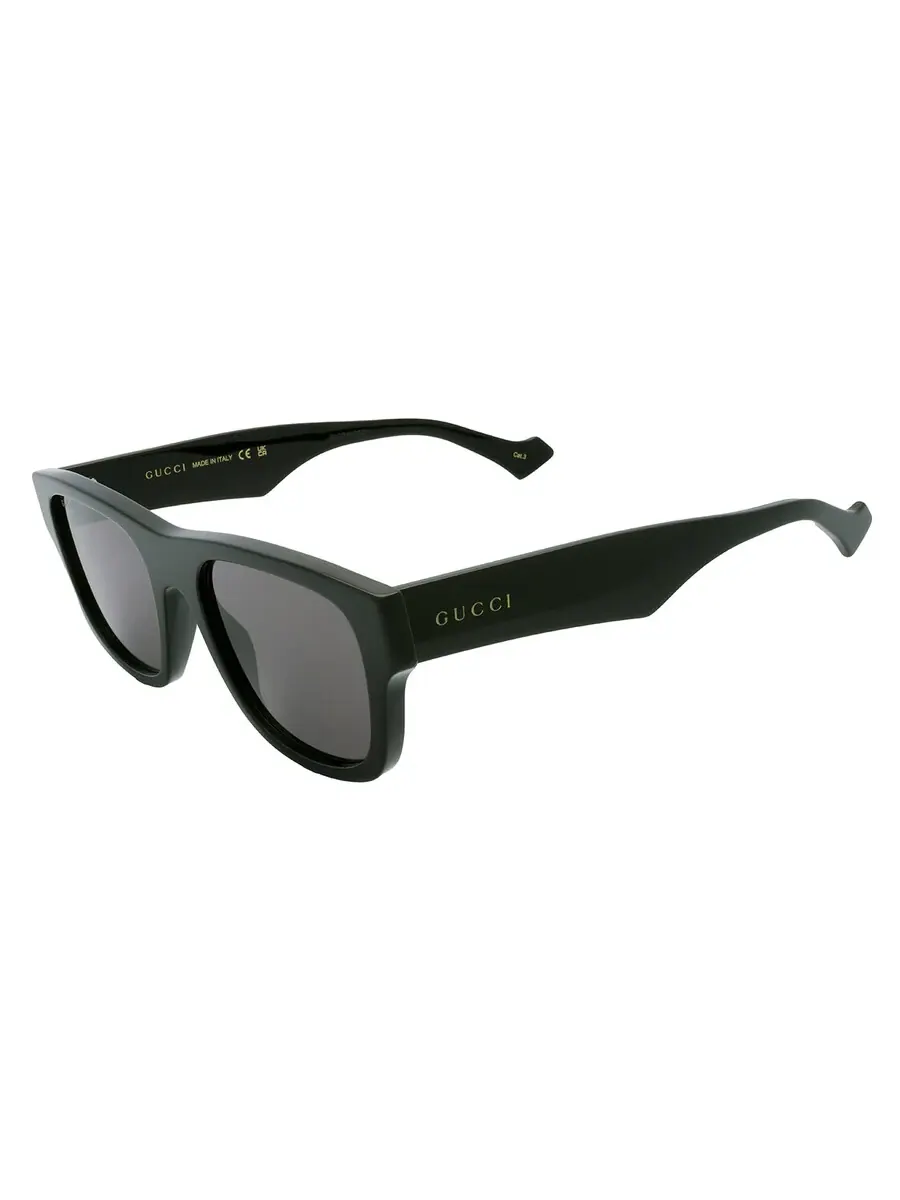 Мужские солнцезащитные очки Gucci Grey Square GG1427S 001 53 — изображение 3 из 6, черный