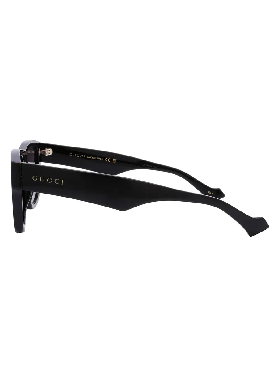 Мужские солнцезащитные очки Gucci Grey Square GG1427S 001 53 — изображение 4 из 6, черный