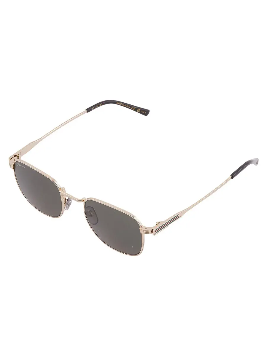 Мужские солнцезащитные очки Gucci Grey Sport GG1876S 001 50 — изображение 3 из 5, золото